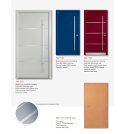 Type 1101 ModernLine – UNILUX Modern Aluminium Clad Wood Entry Door, Pilaster Strip Design, Multi-Lock Security, Custom Colors & Handles, Acoustic Insulated, Engineered for UAE Projects